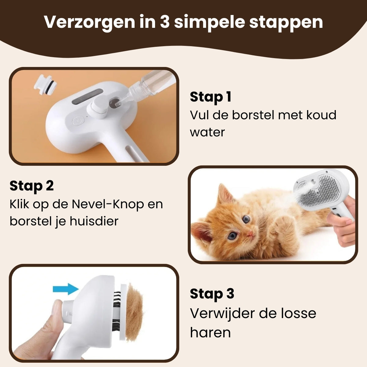 Steam Pro - Professional Coat Care Brush
