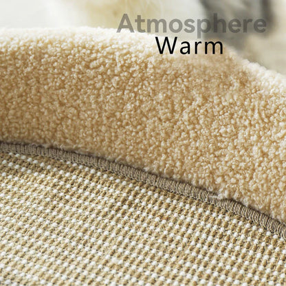2-in-1 Warm Cat Bed & Scratching Cushion